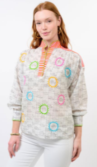 Ivy Jane TOP FISH IN THE SUN POPOVER