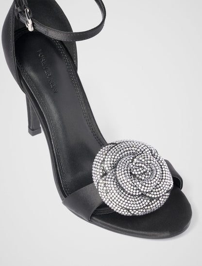 Joanna Jewelled Flower Sandal Heel Forever New