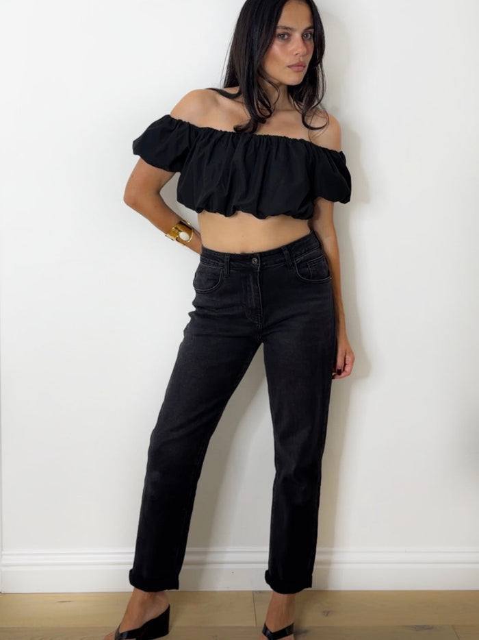 KATE WASHED DENIM BLACK
