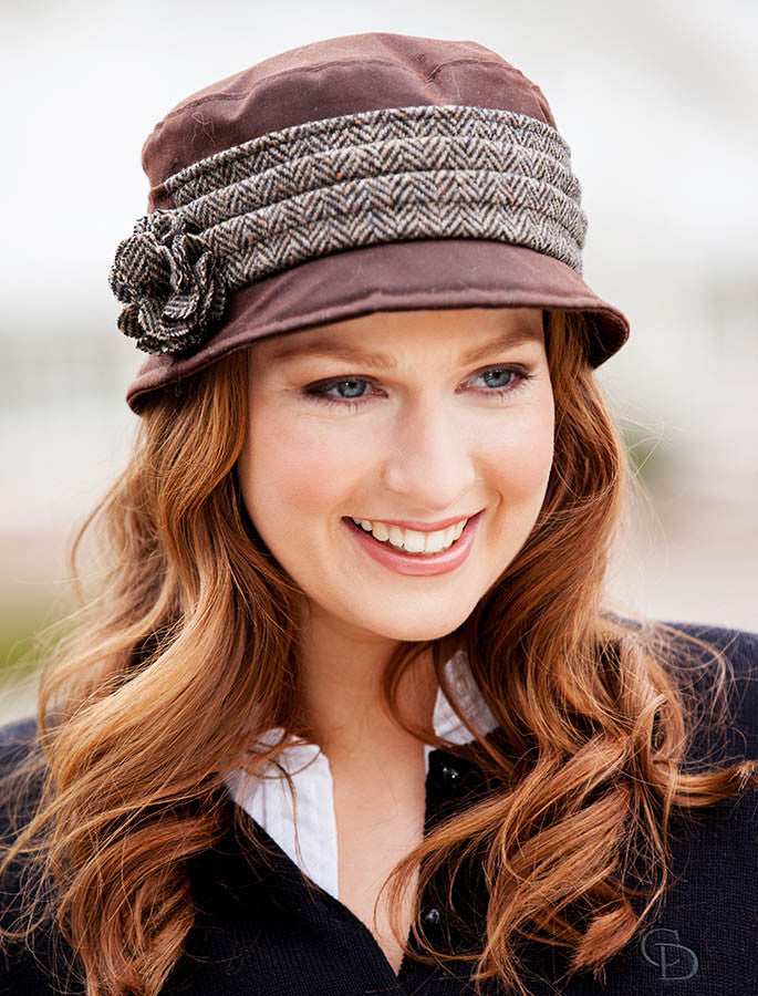 Kate Waxed Hat - Brown #color_brown