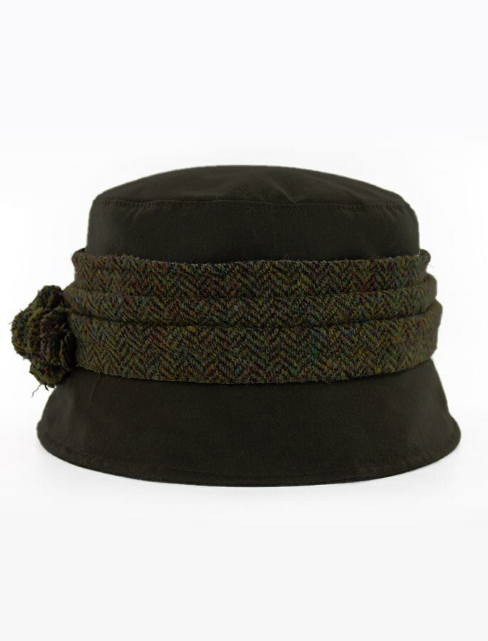 Kate Waxed Hat - Olive #color_olive