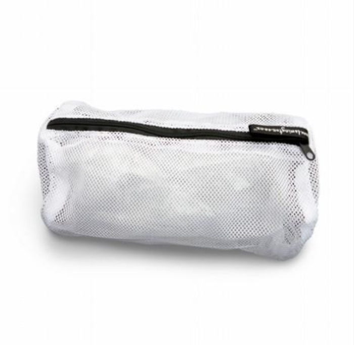 Side view of sock-sized laundry bag