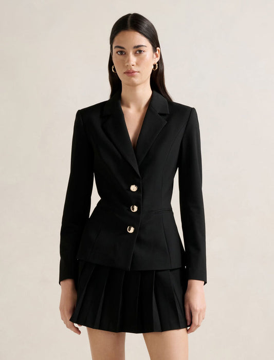Lenora 2 In 1 Blazer Mini Dress Black Forever New