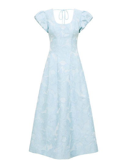 Lily Scoop Jacquard Midi Dress Forever New
