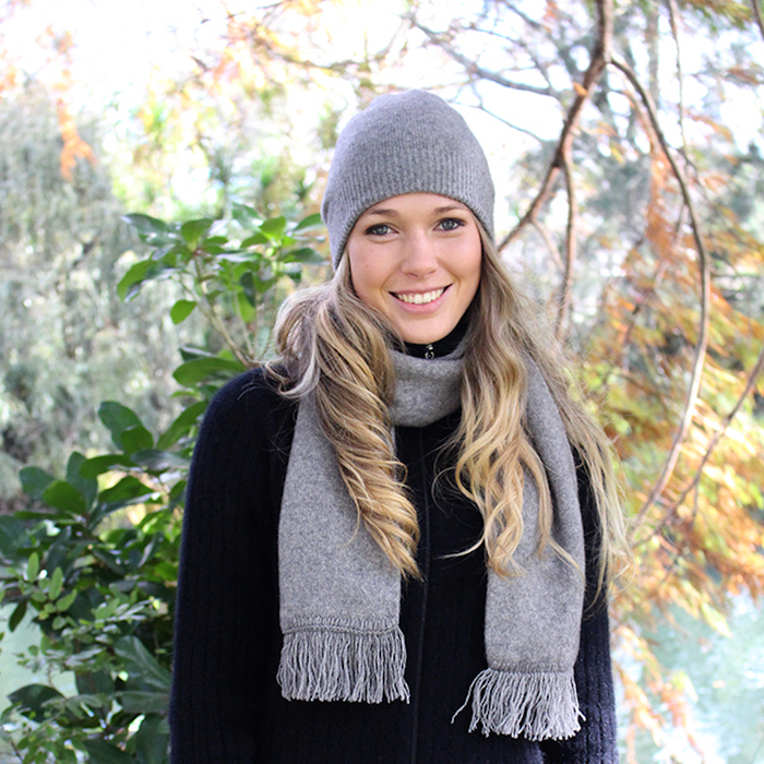 Silver Lothlorian Plain Set (Beanie + Scarf) (9903+9905)