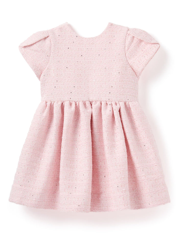 Lowri Girls Tulip Sleeve Tweed Dress Forever New