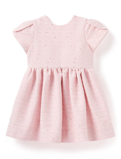Lowri Girls Tulip Sleeve Tweed Dress Forever New