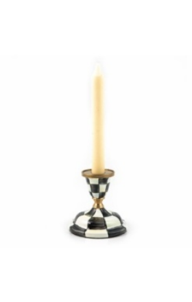 Mackenzie-Childs CANDLESTICK COURTLY CHECK 4" SHORT