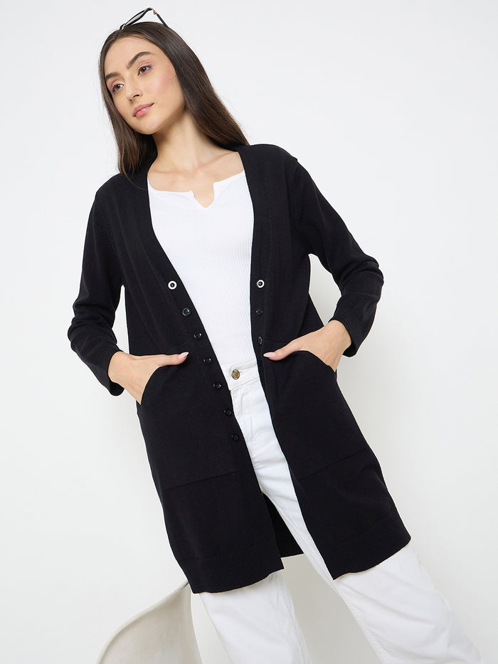 Madame Black Knit Long Shrug