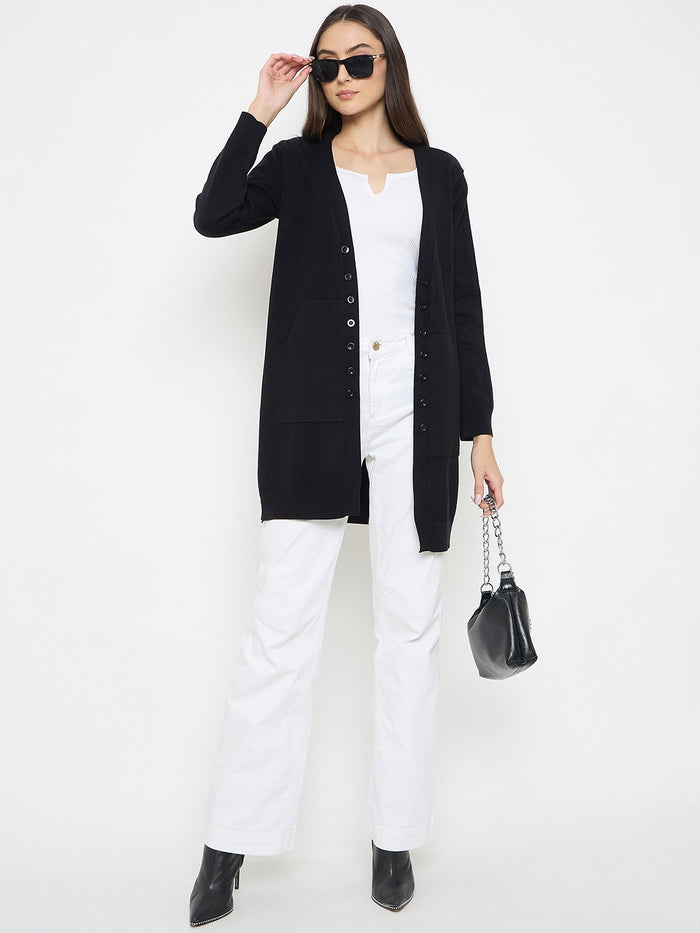 Madame Black Knit Long Shrug