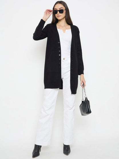 Madame Black Knit Long Shrug
