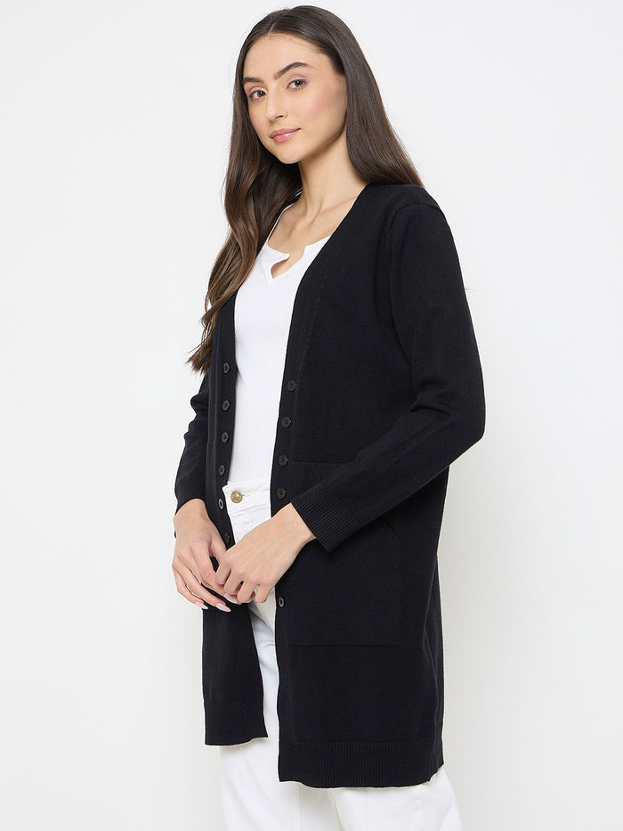 Madame Black Knit Long Shrug