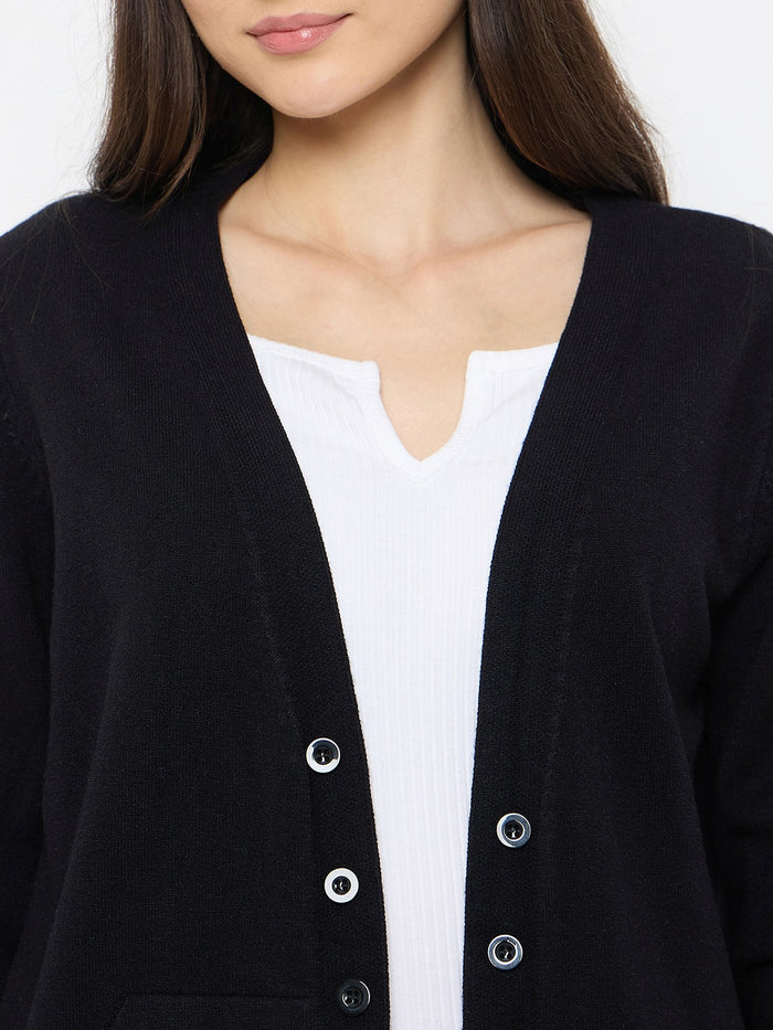 Madame Black Knit Long Shrug