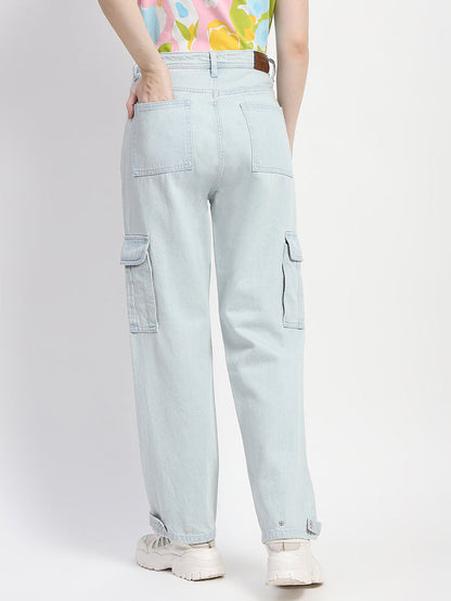 Madame Cargo Ice Blue Light Wash Denim