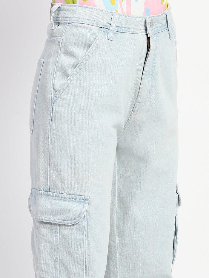 Madame Cargo Ice Blue Light Wash Denim