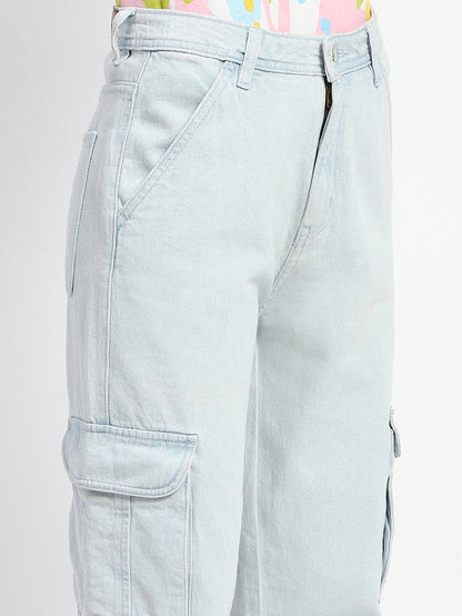 Madame Cargo Ice Blue Light Wash Denim
