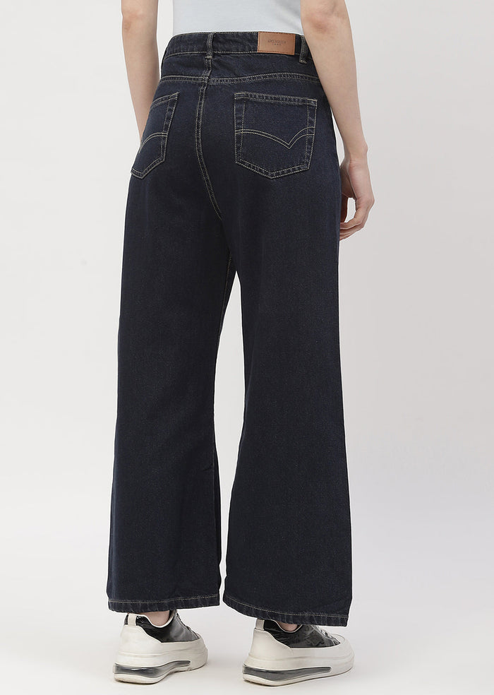 Madame High Rise Carbon Blue Wide Leg Jeans