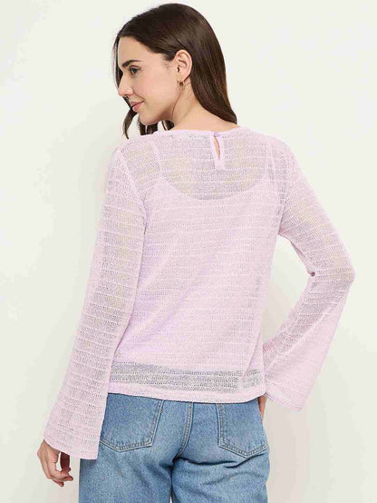 Madame Mauve Lace Fabric Top