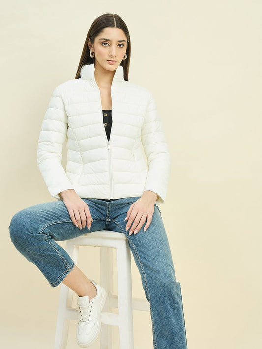 Madame Off White Quilted Puffer Jacket