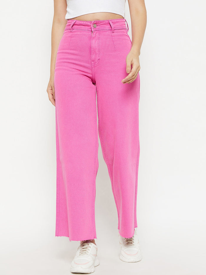 Madame Pink Solid Denim