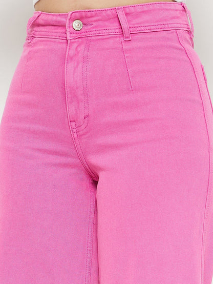Madame Pink Solid Denim