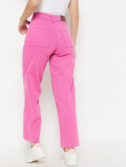 Madame Pink Solid Denim
