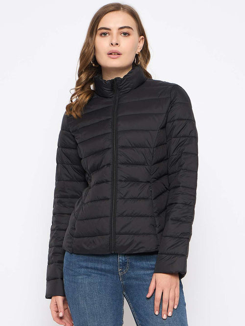 Madame Quilted Black Puffer Jacket