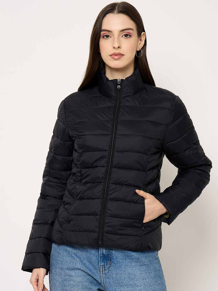 Madame Quilted Black Puffer Jacket