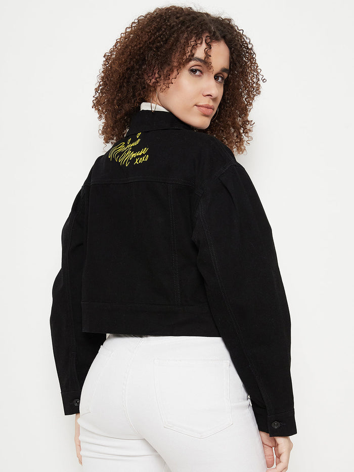 Madame Solid Black Jacket