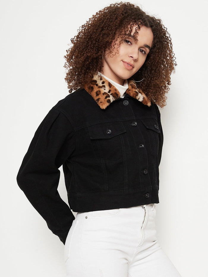 Madame Solid Black Jacket