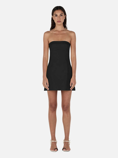 Maggie Taffeta Dress - Black