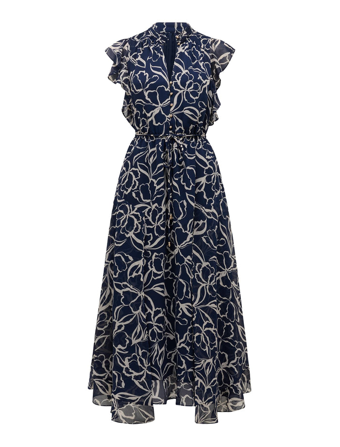 Maxwell Flutter Sleeve Midi Dress Forever New
