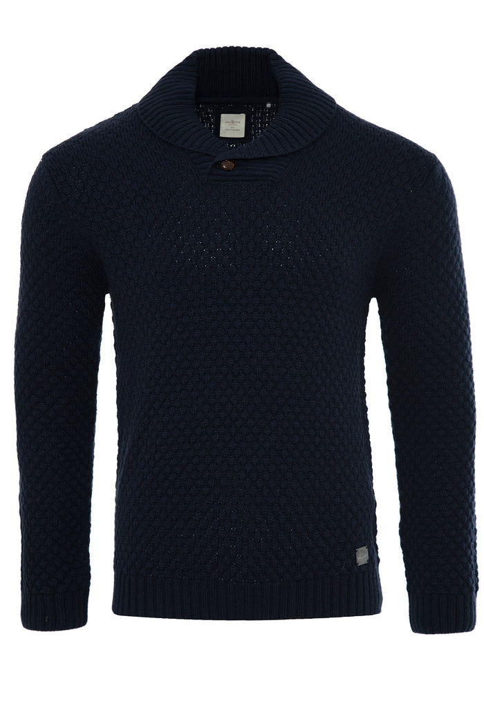 Men's Shawl Collar Knitted Jumper