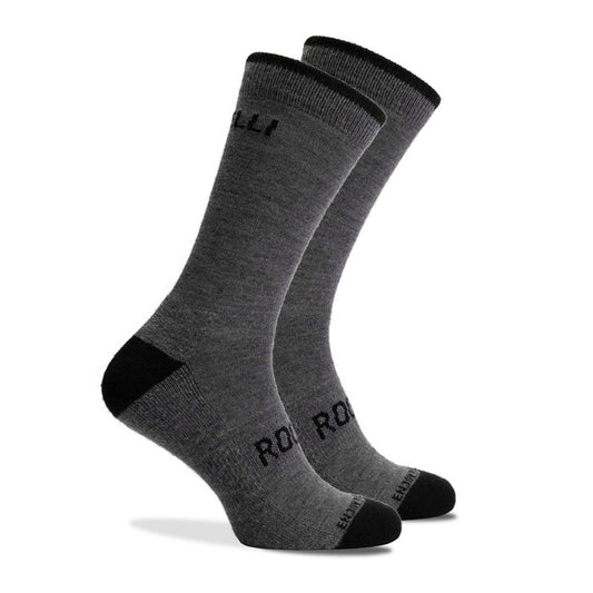 Rogelli Merino Wol fietssokken winter grijs.