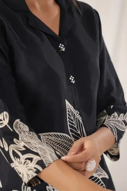 Midnight Tropics Russian Silk Top