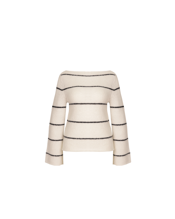 MILO SWEATER IVORY STRIPE