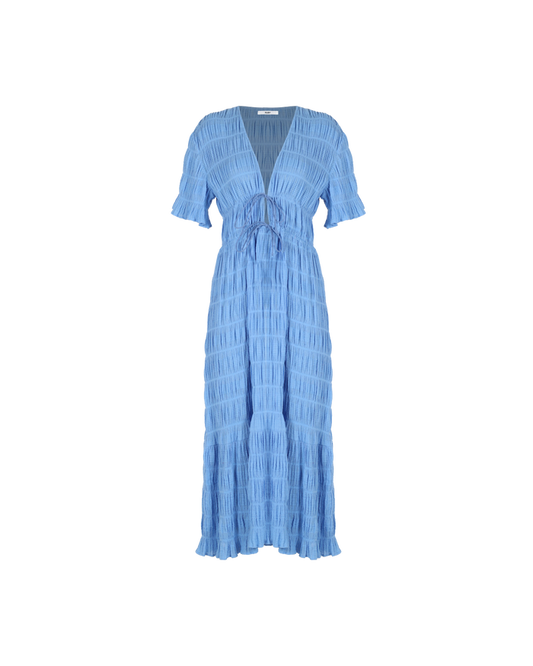 MIRELLA V-NECK DRESS CORNFLOWER