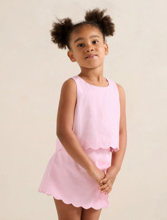 Molly Girls Scalloped Shift Top Candy Hearts Forever New