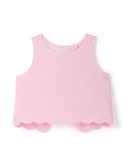 Molly Girls Scalloped Shift Top Forever New