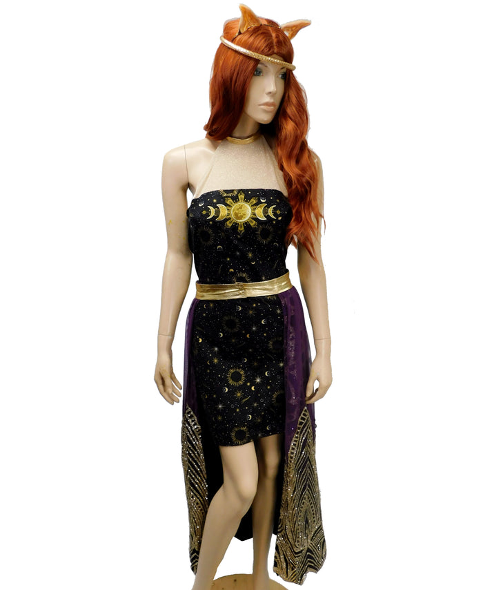 Moon Phase Dress and Skirt Gothic Wolf Girl Cosplay Costume
