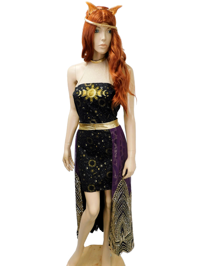 Moon Phase Dress and Skirt Gothic Wolf Girl Cosplay Costume