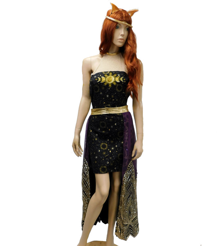 Moon Phase Dress and Skirt Gothic Wolf Girl Cosplay Costume