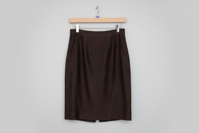 Moschino Cheap and Chic Dark Brown Pencil Skirt Size 8 - Condition Good