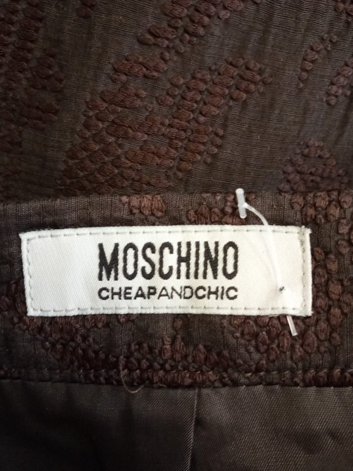 Moschino Cheap and Chic Dark Brown Pencil Skirt Size 8 - Condition Good