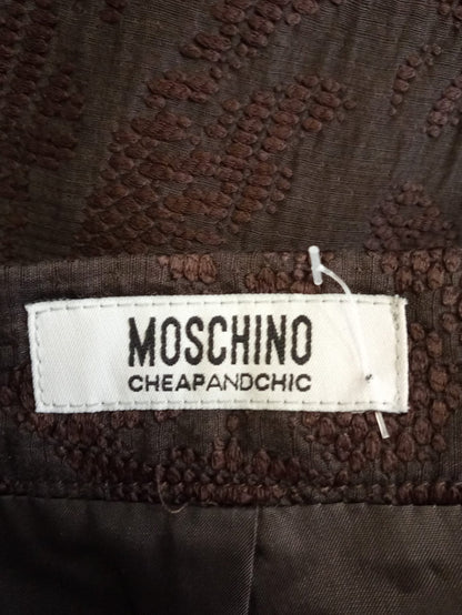 Moschino Cheap and Chic Dark Brown Pencil Skirt Size 8 - Condition Good