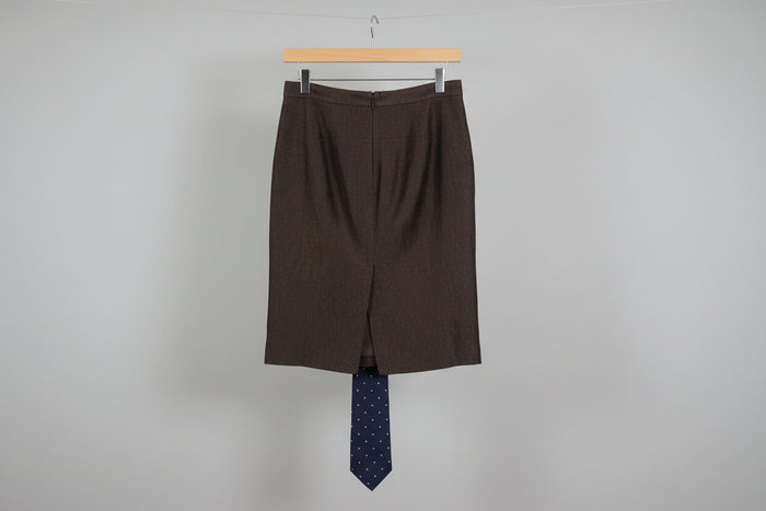 Moschino Cheap and Chic Dark Brown Pencil Skirt Size 8 - Condition Good