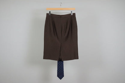 Moschino Cheap and Chic Dark Brown Pencil Skirt Size 8 - Condition Good