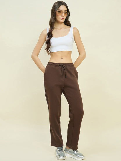 mSECRET Brown Cotton Blend Track Bottoms
