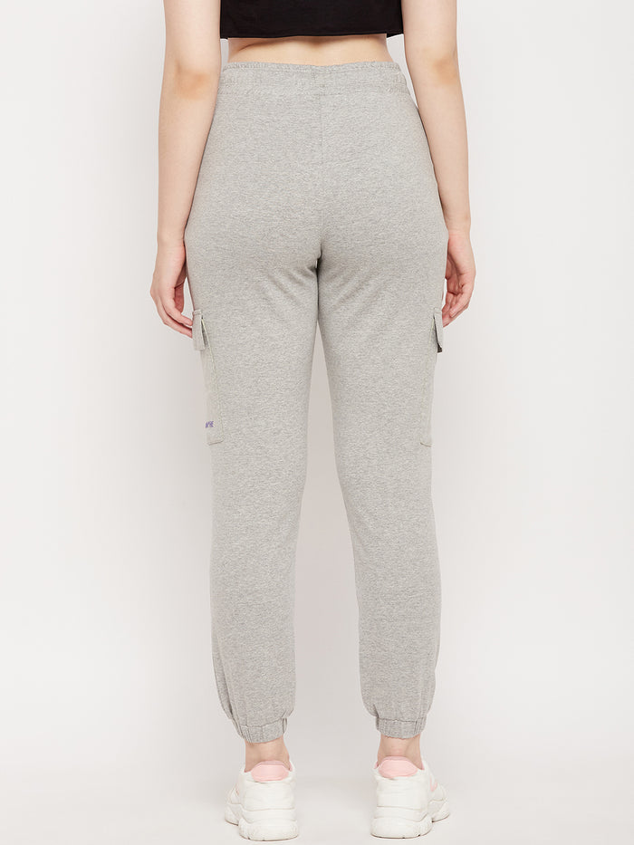 Msecret Grey Cotton Colourblock Trackpants