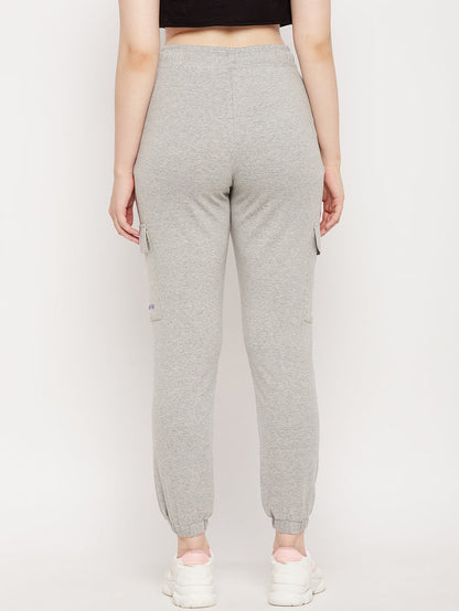 Msecret Grey Cotton Colourblock Trackpants